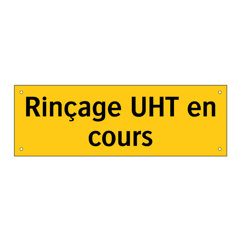 Rinçage UHT en cours