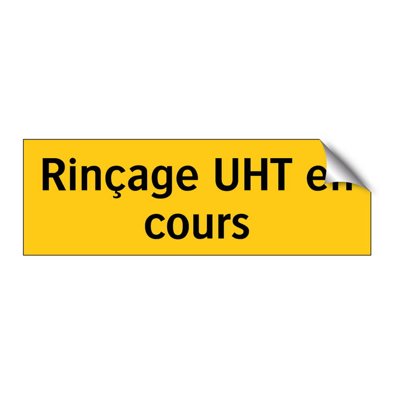 Rinçage UHT en cours