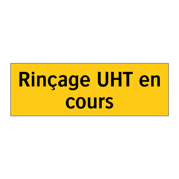Rinçage UHT en cours