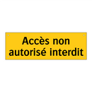 Accès non autorisé interdit