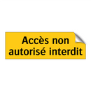 Accès non autorisé interdit