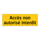 Accès non autorisé interdit