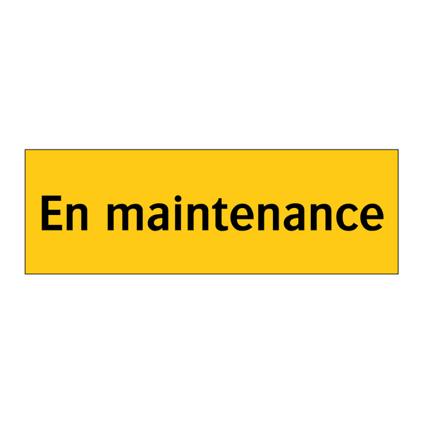 En maintenance