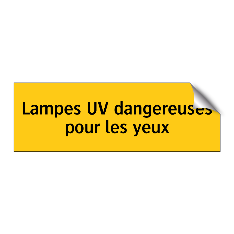 Lampes UV dangereuses pour les yeux