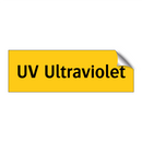 UV Ultraviolet