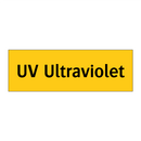 UV Ultraviolet