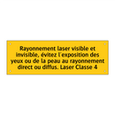Rayonnement laser visible et invisible, évitez l'exposition des yeux ou de la peau au rayonnement direct ou diffus. Laser Classe 4