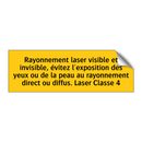 Rayonnement laser visible et invisible, évitez l'exposition des yeux ou de la peau au rayonnement direct ou diffus. Laser Classe 4