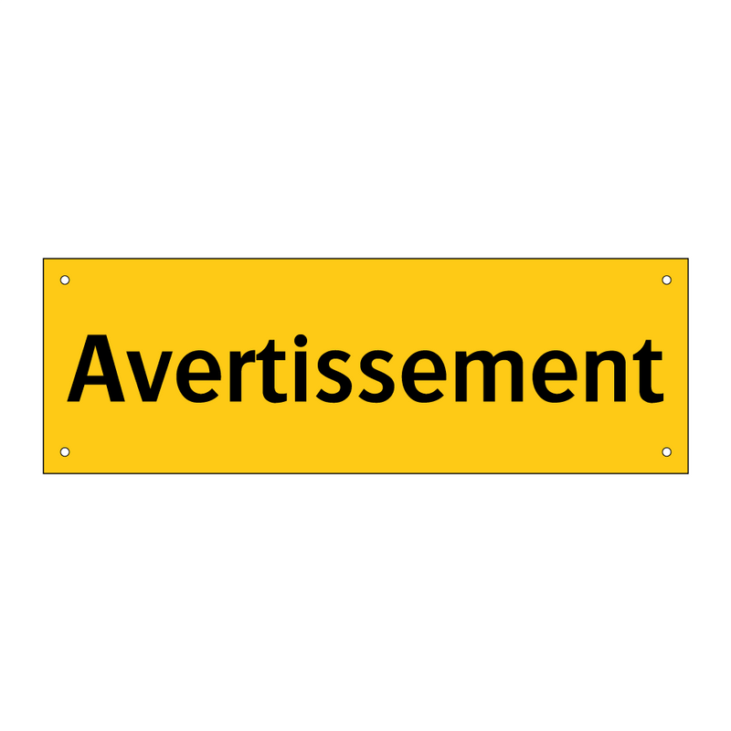 Avertissement