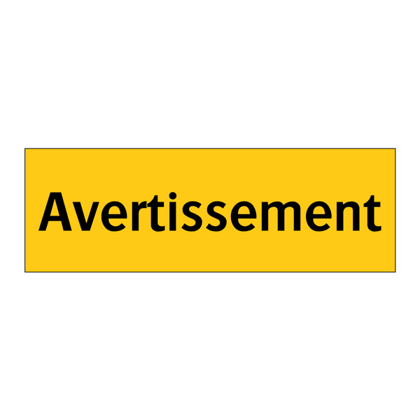 Avertissement
