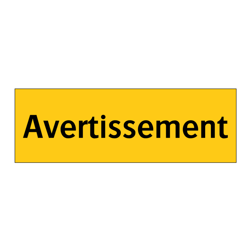Avertissement