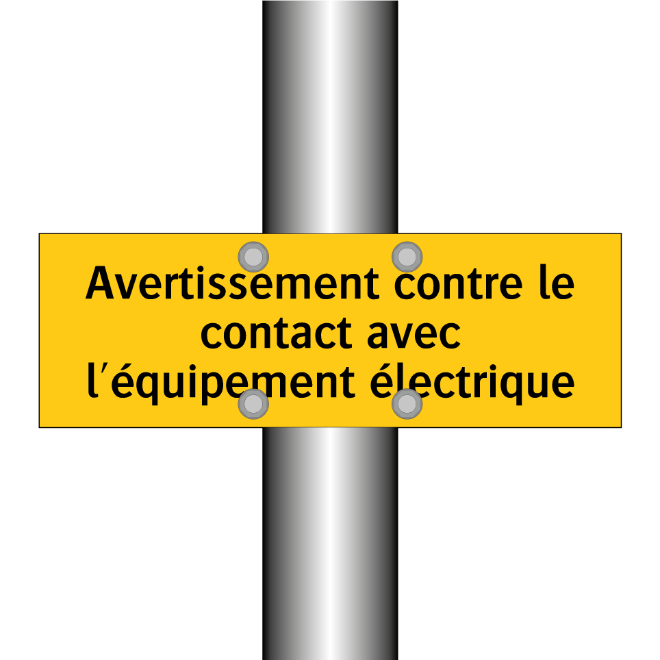 Avertissement contre le contact avec l'équipement électrique