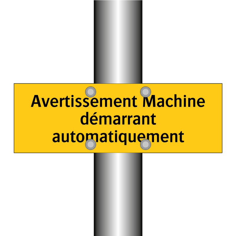 Avertissement Machine démarrant automatiquement