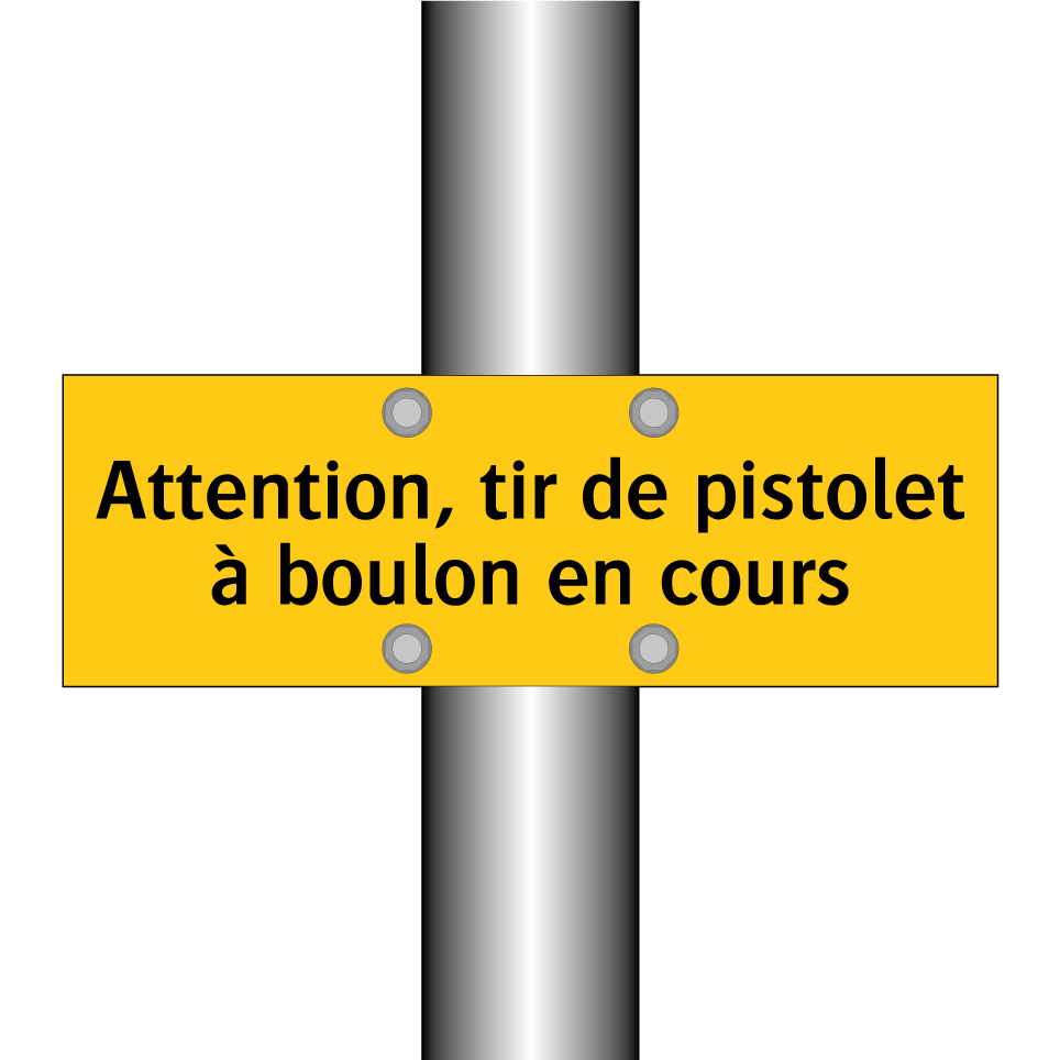 Attention, tir de pistolet à boulon en cours