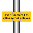 Avertissement Les vélos seront enlevés