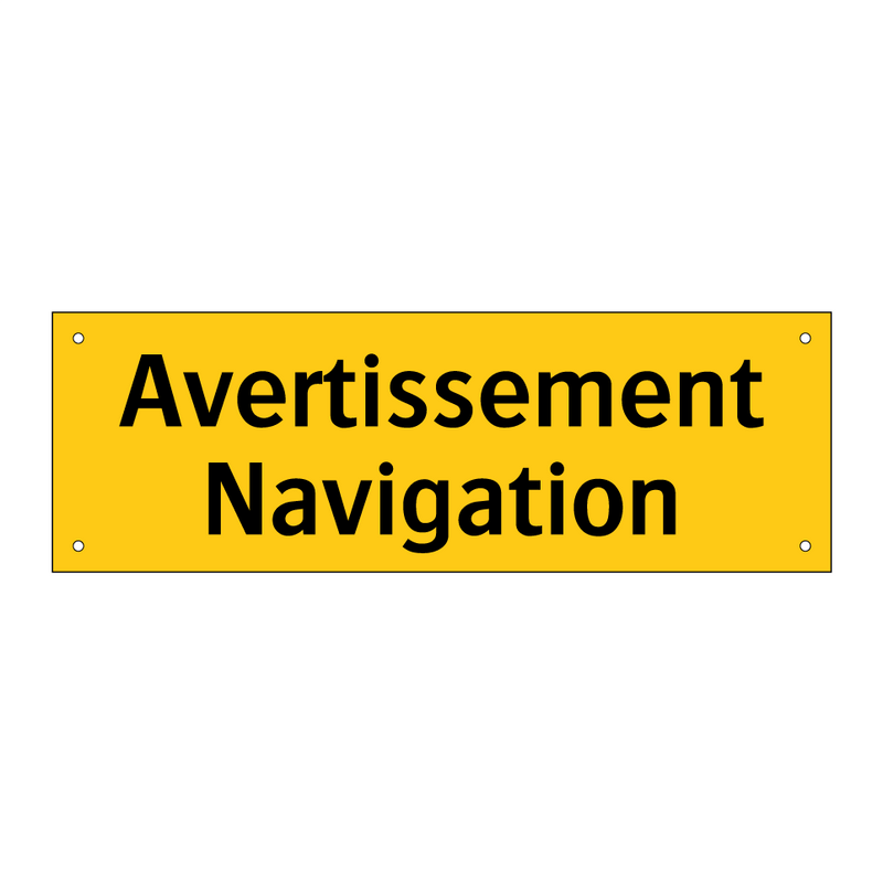 Avertissement Navigation
