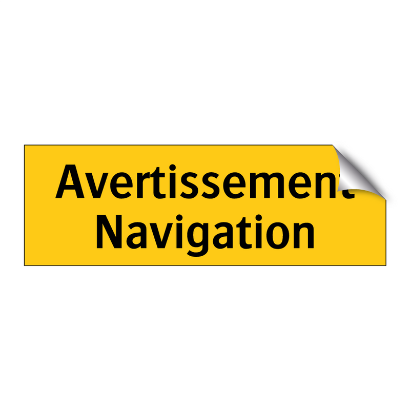 Avertissement Navigation