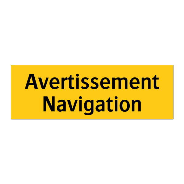 Avertissement Navigation