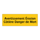 Avertissement Érosion Côtière Danger de Mort