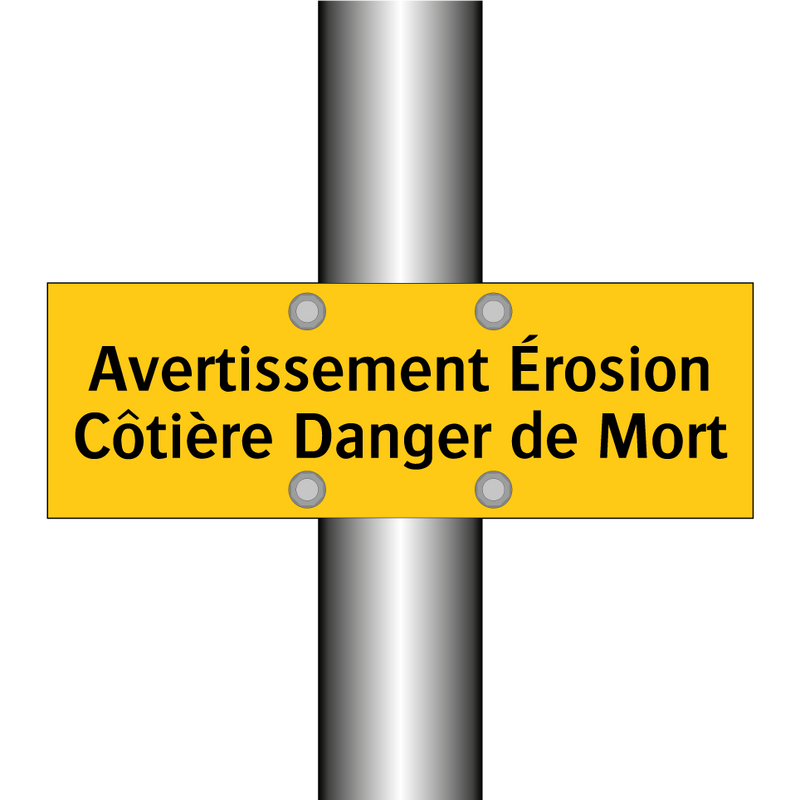 Avertissement Érosion Côtière Danger de Mort