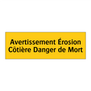 Avertissement Érosion Côtière Danger de Mort