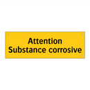 Attention Substance corrosive