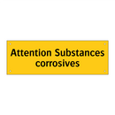 Attention Substances corrosives
