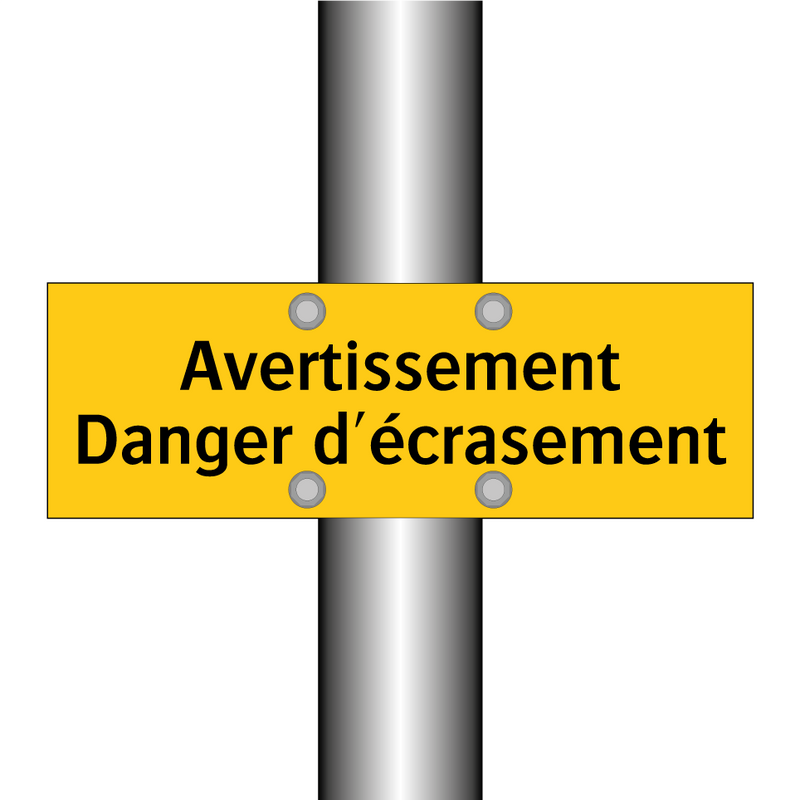 Avertissement Danger d'écrasement