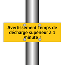 Avertissement Temps de décharge supérieur à 1 minute !