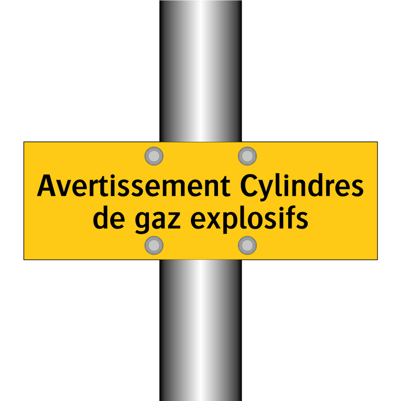 Avertissement Cylindres de gaz explosifs