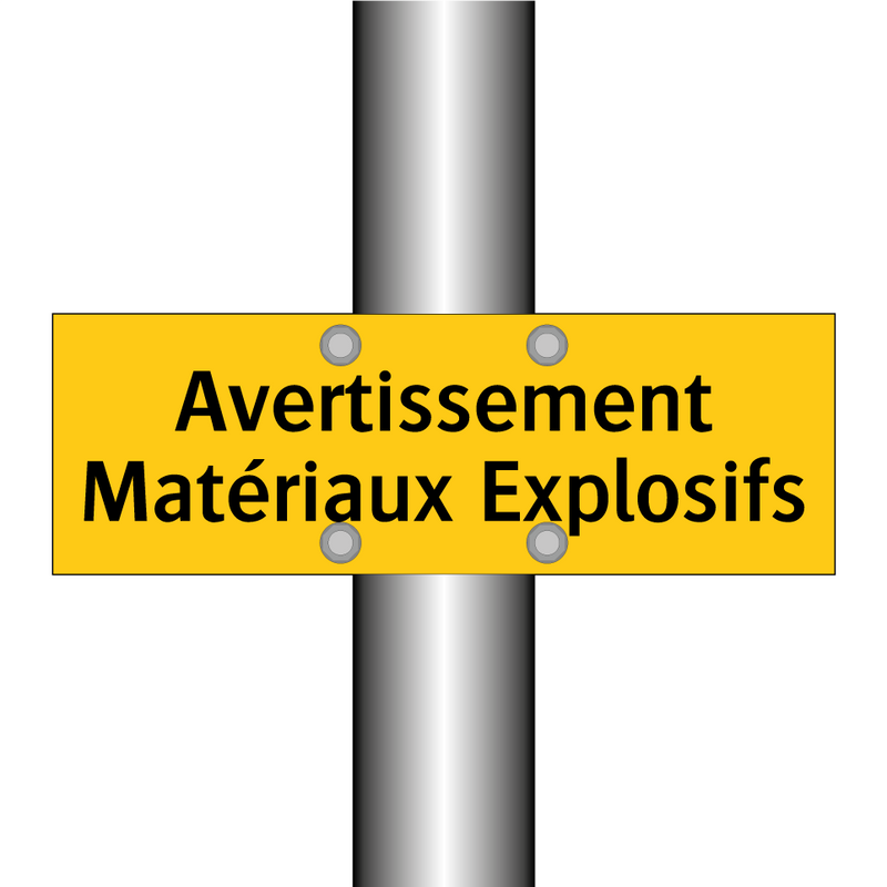 Avertissement Matériaux Explosifs