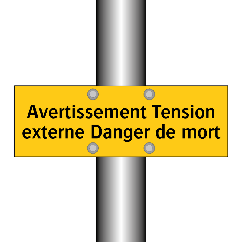 Avertissement Tension externe Danger de mort
