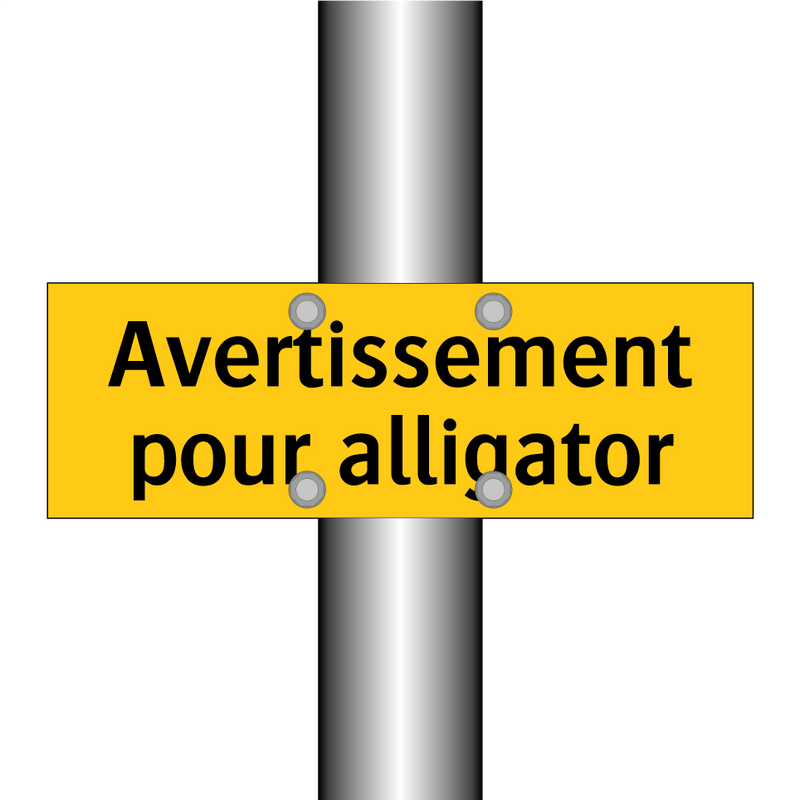 Avertissement pour alligator
