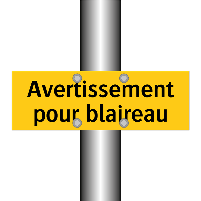 Avertissement pour blaireau