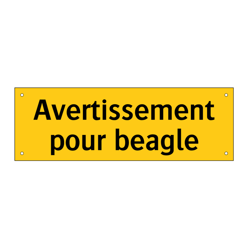 Avertissement pour beagle