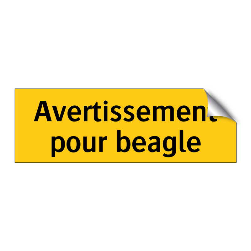 Avertissement pour beagle