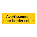 Avertissement pour border collie