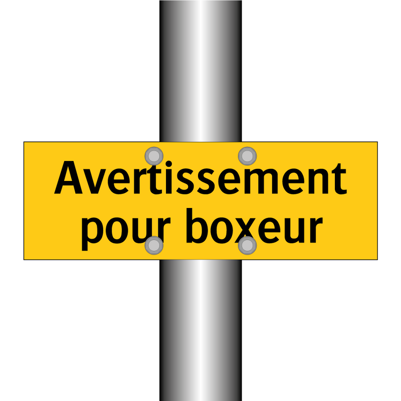Avertissement pour boxeur
