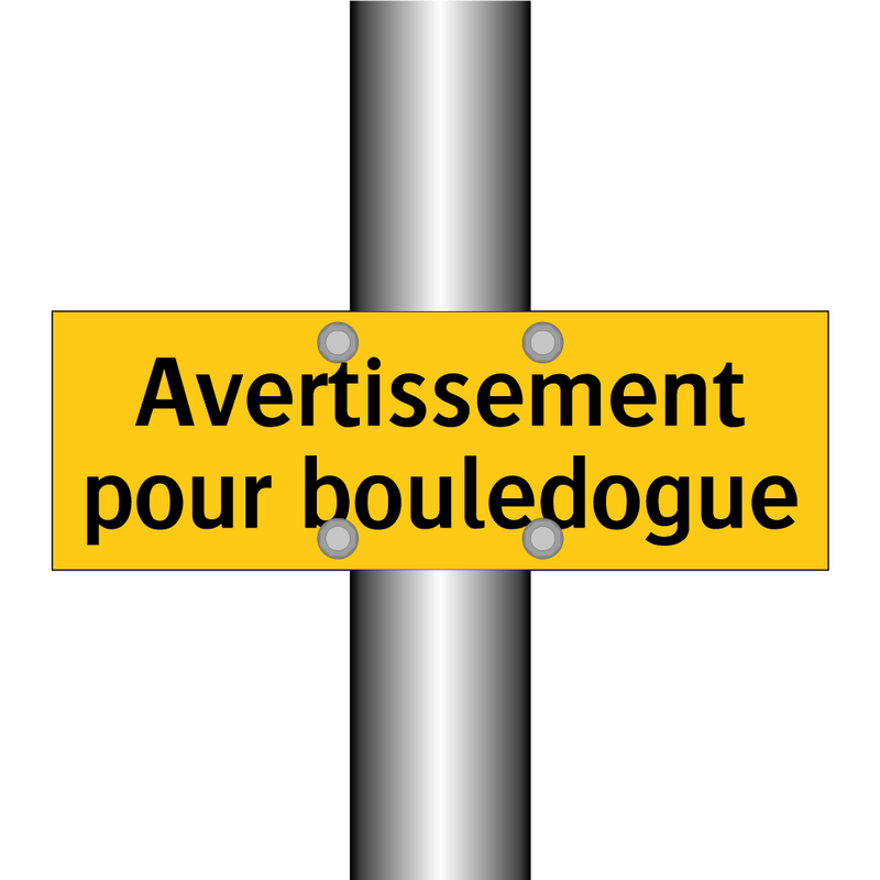 Avertissement pour bouledogue