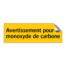 Avertissement pour le monoxyde de carbone
