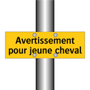 Avertissement pour jeune cheval