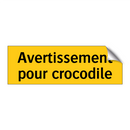 Avertissement pour crocodile