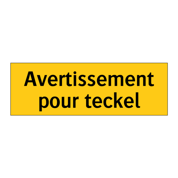 Avertissement pour teckel