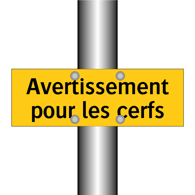 Avertissement pour les cerfs
