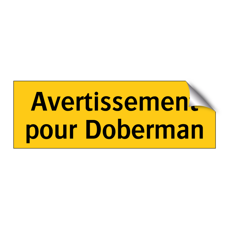 Avertissement pour Doberman