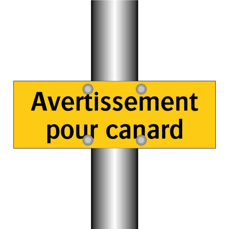 Avertissement pour canard