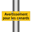 Avertissement pour les canards