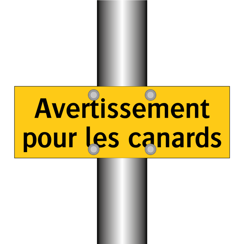 Avertissement pour les canards