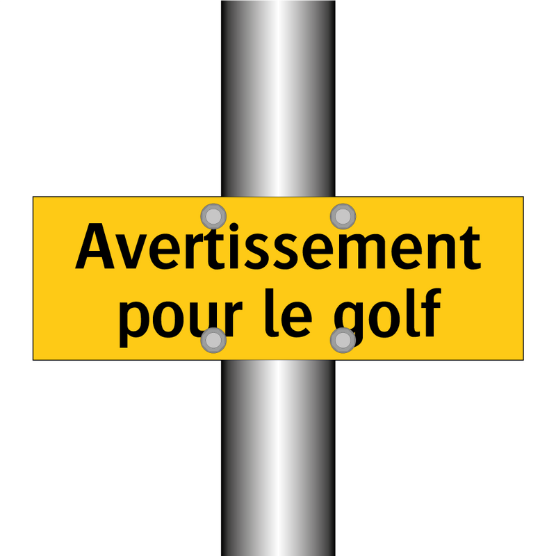 Avertissement pour le golf