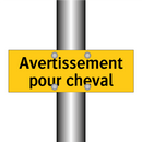 Avertissement pour cheval